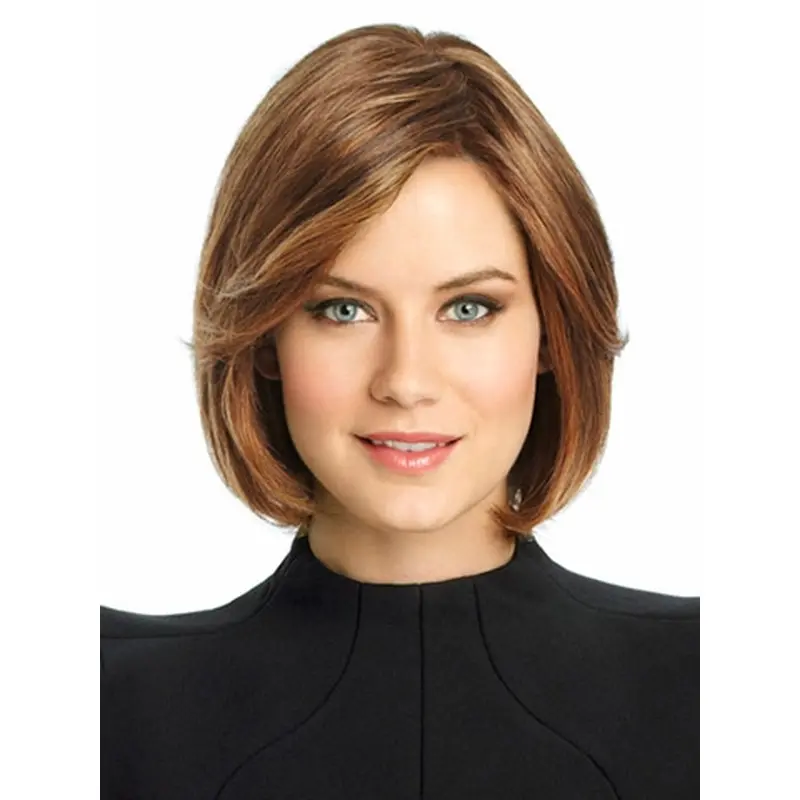 Style Lace Front Straight Chin Length Remy Human Lace Wigs