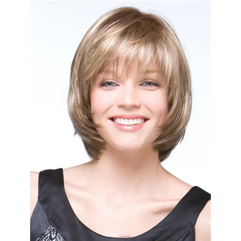 Tempting Blonde Straight Chin Length Bob Wigs