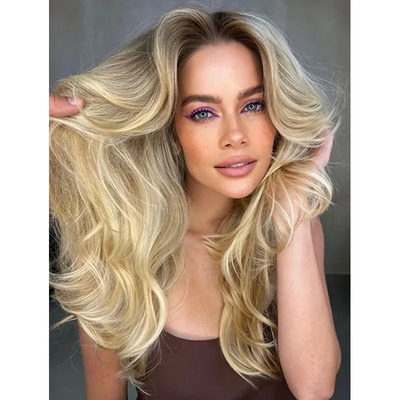 Layered Blonde Long Lace Front Wigs For Women Human Hair