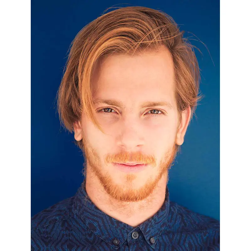 Copper Remy Human Hair Capless Straight Side Swept Mid Length