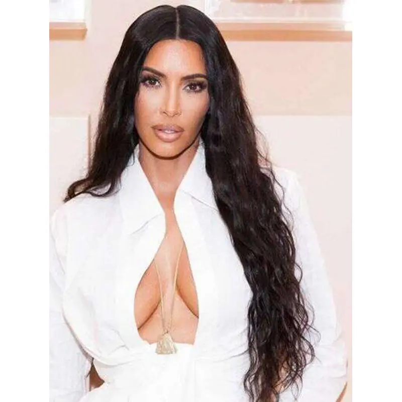 Full Lace Long Ombre/2 Tone Wavy Without Bangs Kim Kardashian Wigs