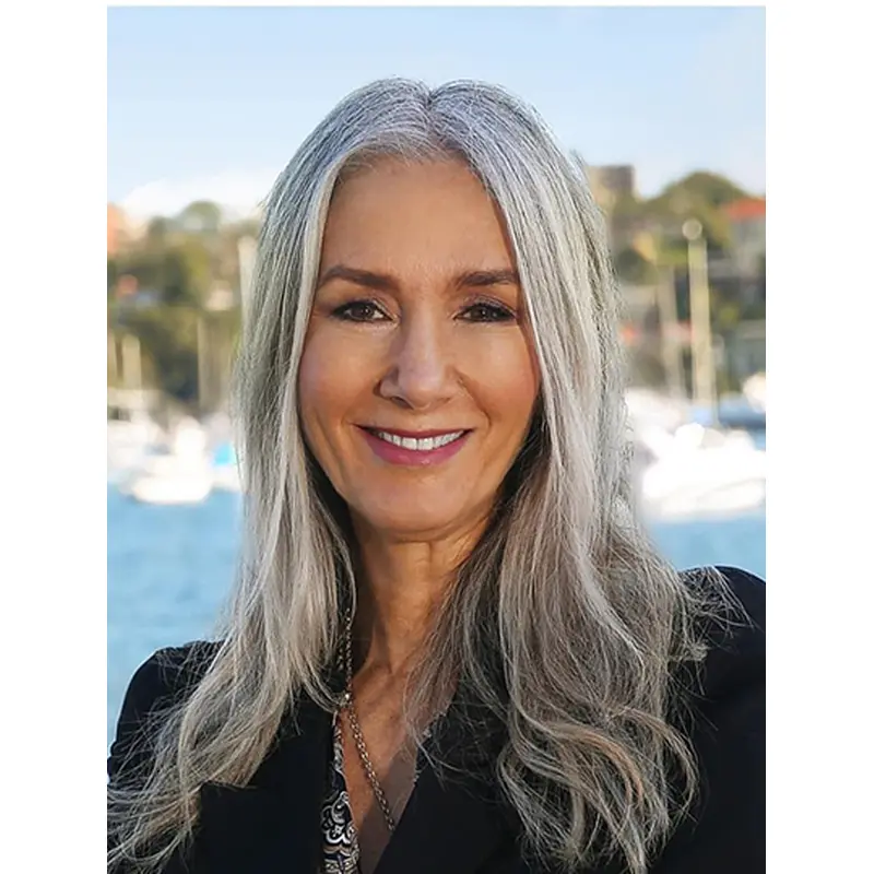 Long Wavy Grey 16" Lace Wig Human Hair