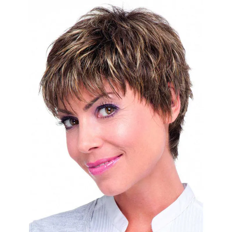 Monofilament Boycuts Perfect Straight Short Wigs