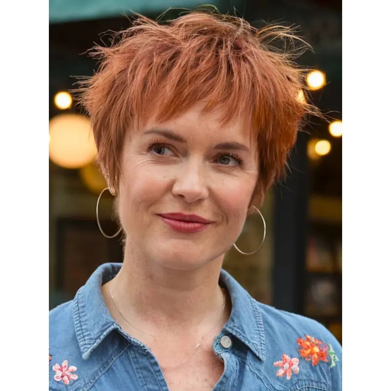 Short Bob Wig 6" Monofilament Layered Synthetic Wigs