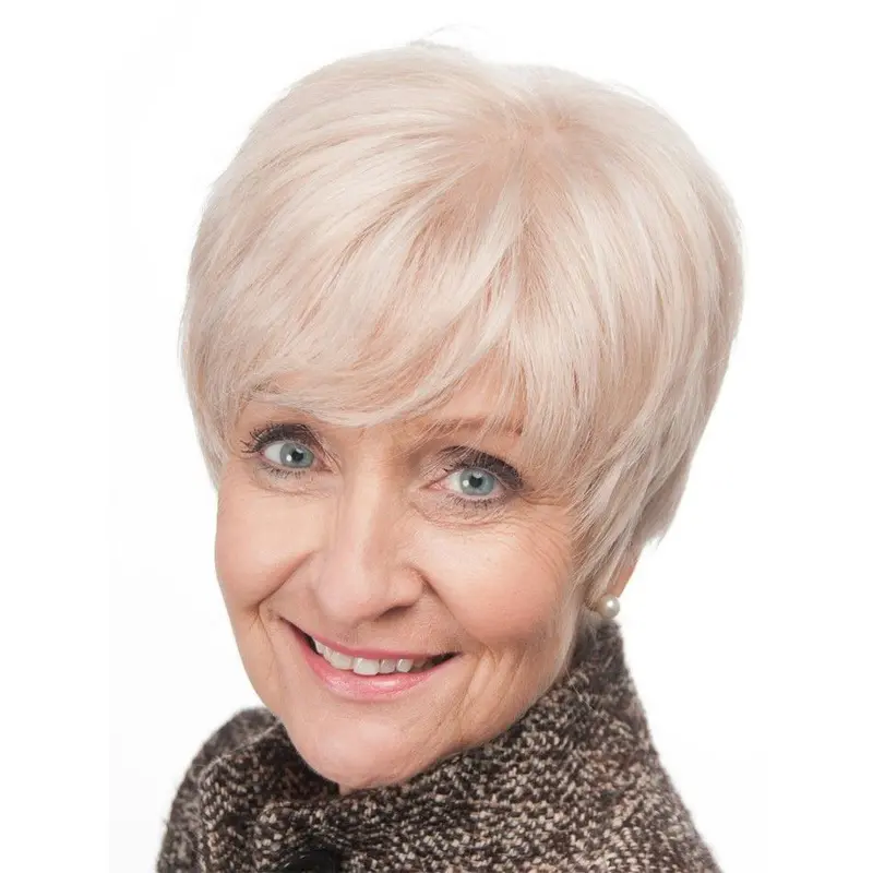 Stylish Lace Front Short Grey Wigs