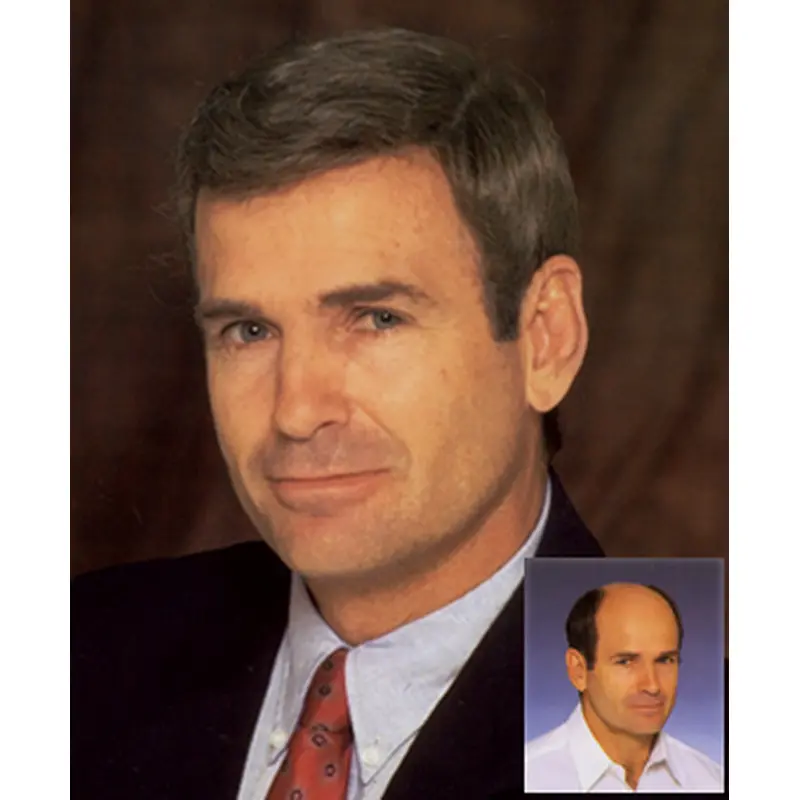 Suitable Monofilament Straight Short Men Toupees