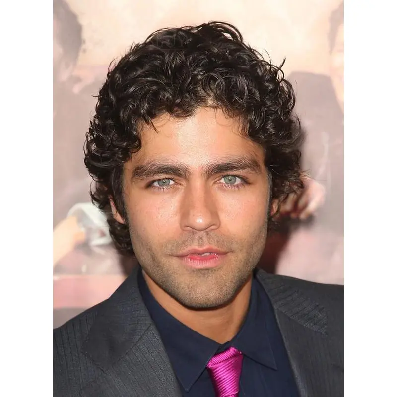 Brown Curly Short Men Wigs