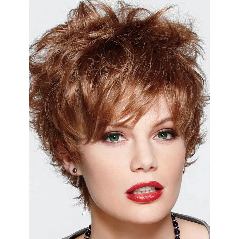 Cosy Auburn Boycuts Straight Short Wigs