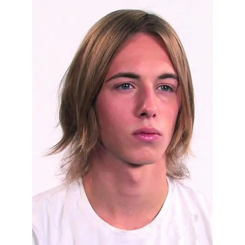 Exquisite Auburn Lace Front Chin Length Men Wigs