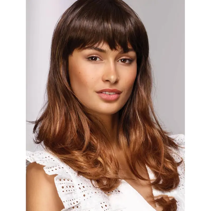 16" Wavy Ombre/2 tone With Bangs African American Hairstyles