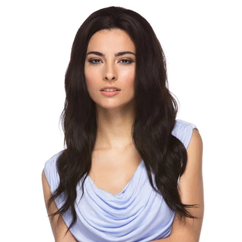Comfortable Black Wavy Long Human Hair Wigs