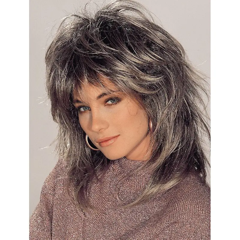 Radiant Monofilament Shoulder Length Synthetic Wigs