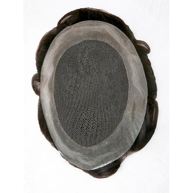 Swiss Lace With Poly Coated Back Man Toupees