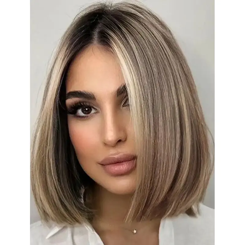 10" Straight Bobs Remy Human Hair Wigs For Women