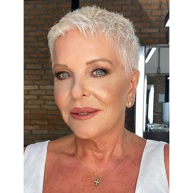 Boycuts Synthetic Lace Front Straight Very Short Hairstyles