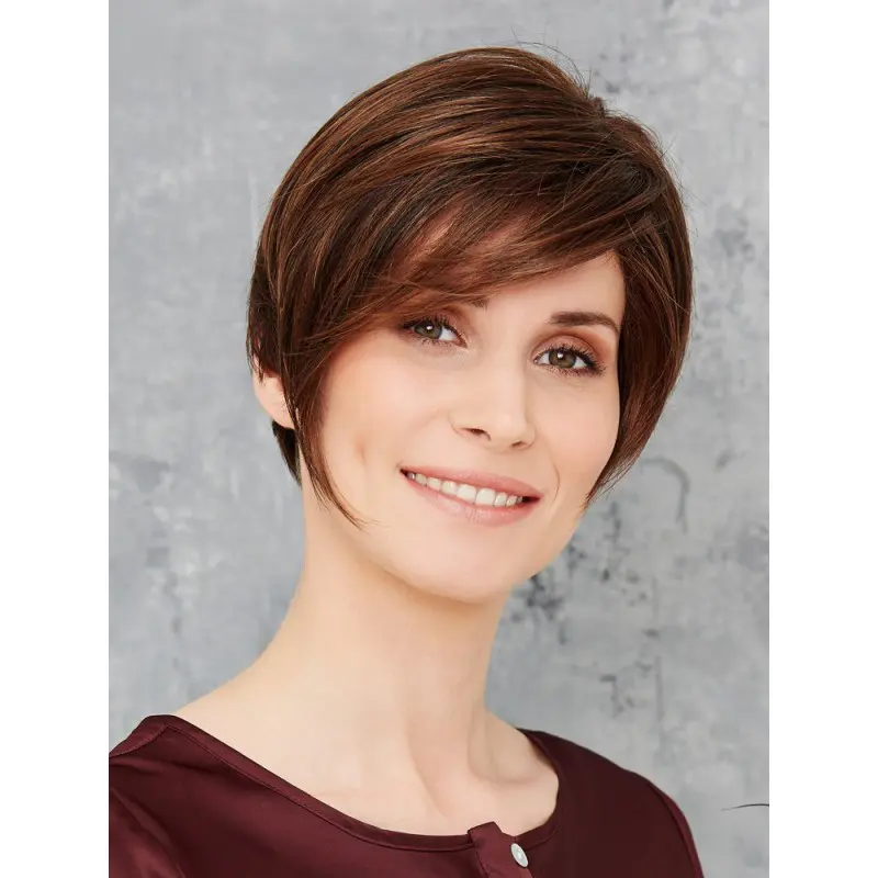 Capless Auburn Synthetic 8" Short Bob Wigs For Women