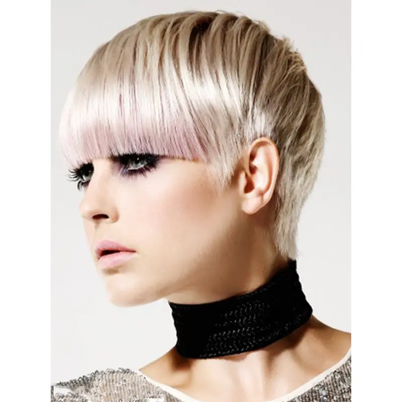 Young Fashion Dip Silver Capless Human Wigs