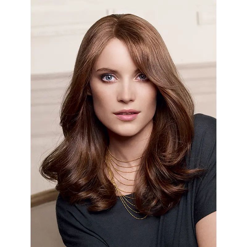 100% Hand-tied 16" Wavy Long Real Human Hair Wigs