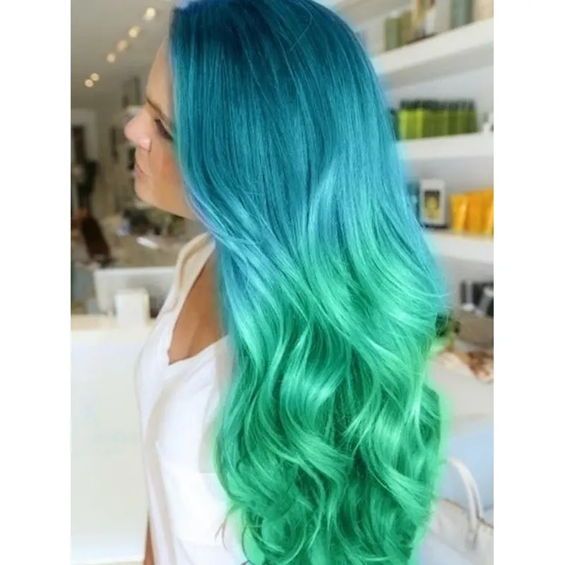 26" Wavy Long Lace Front Ombre Wigs