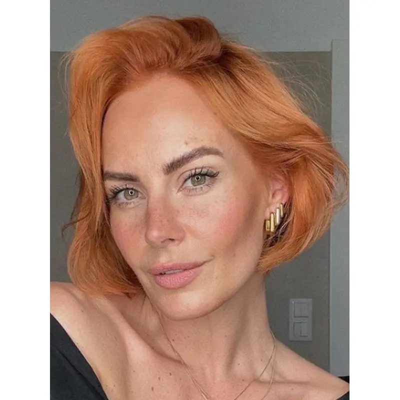 Wigs Short Bob Monofilament Wavy Synthetic 10" Wigs