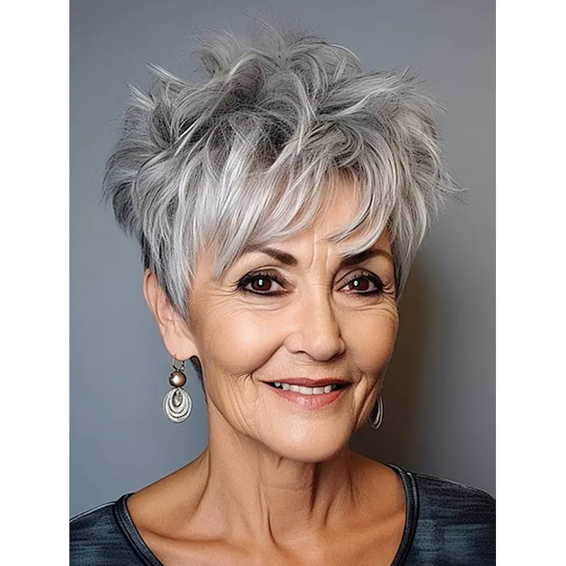 With Bangs Synthetic Lace Front Straight Short Hair Styles