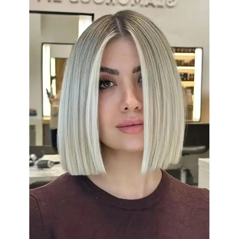 Chin Length 10" Blonde Synthetic Buy Lace Wigs Online