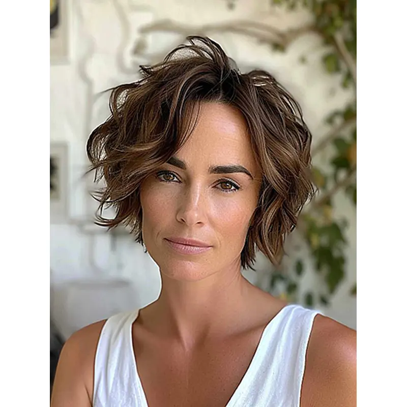 Lace Front Blonde With Bangs 18" Long Hair Wigs