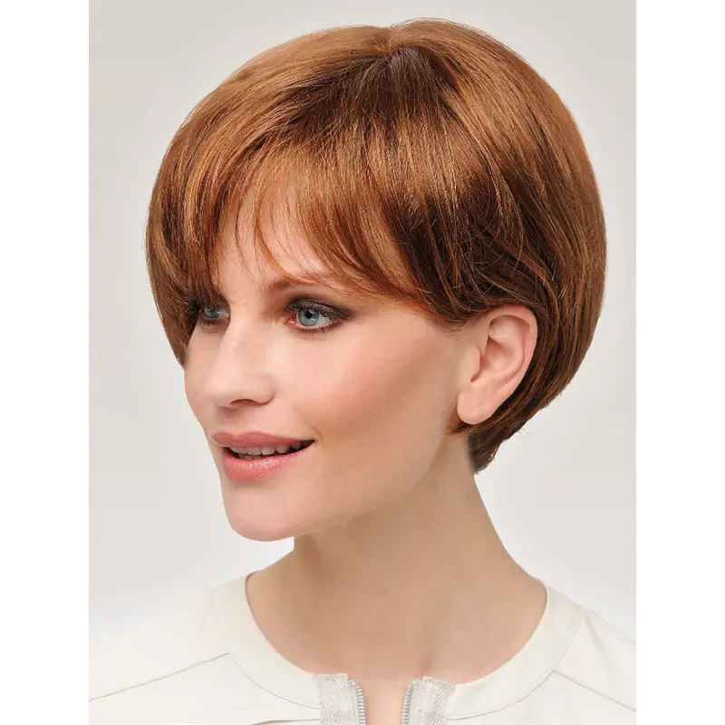 Popular 8" Short Straight Auburn Bob Wigs