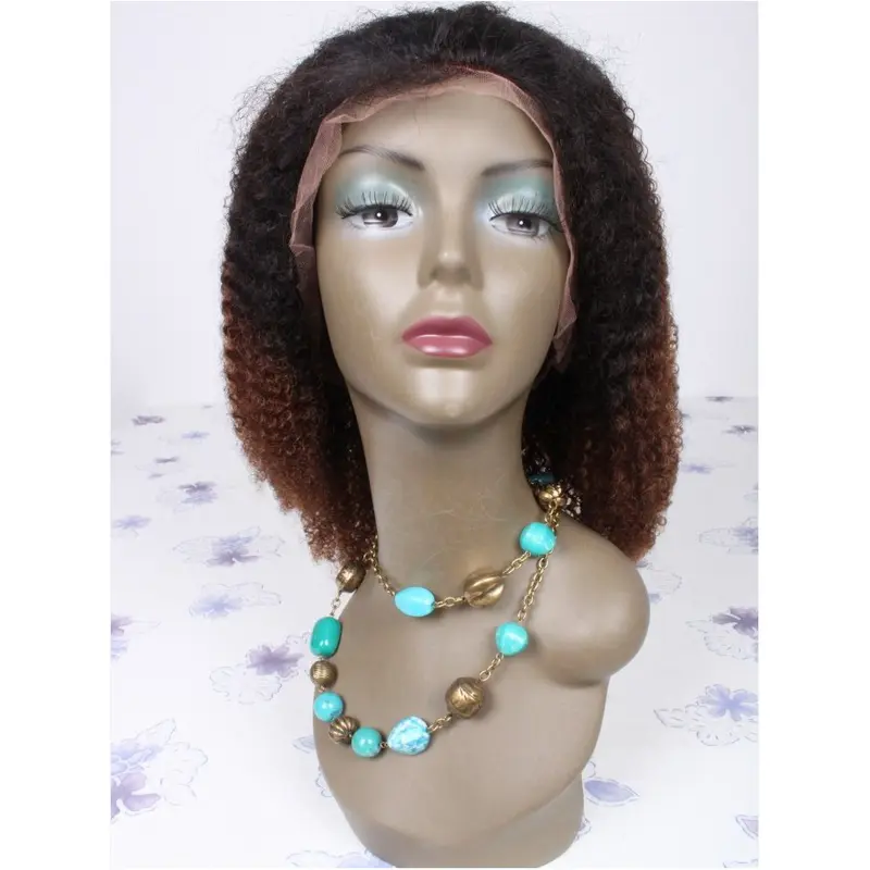 16" Two Tone Shoulder Length Curly Full Lace Wigs