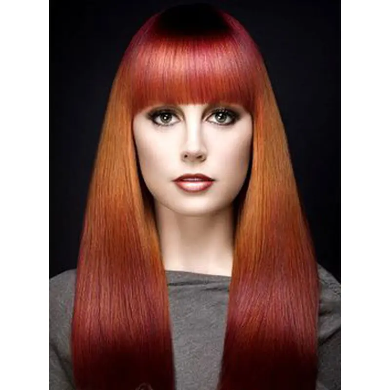 18" Straight Long Capless Ombre Wigs