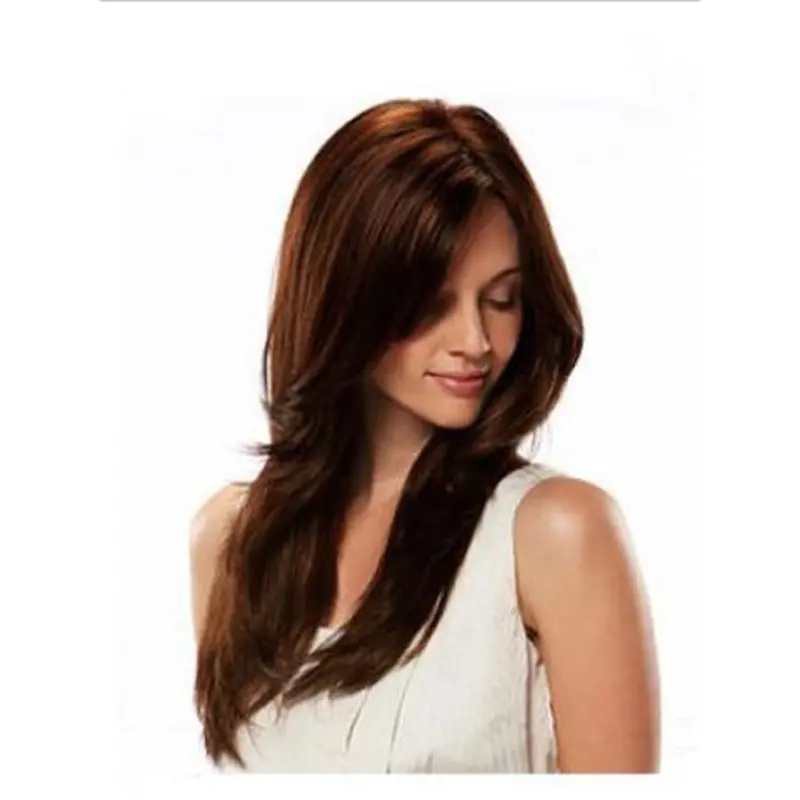 Ideal Auburn Straight Long Glueless Full Lace Wigs