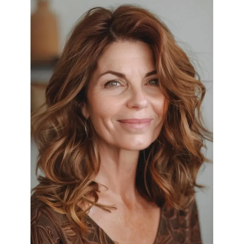 Mid Length Lace Front Wigs Copper 14" Layered Wigs