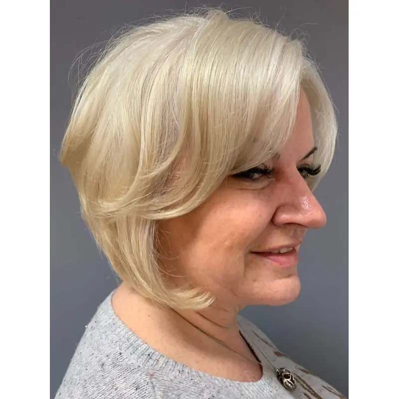 Short Human Hair Wigs 8" Straight With Bangs Wigs