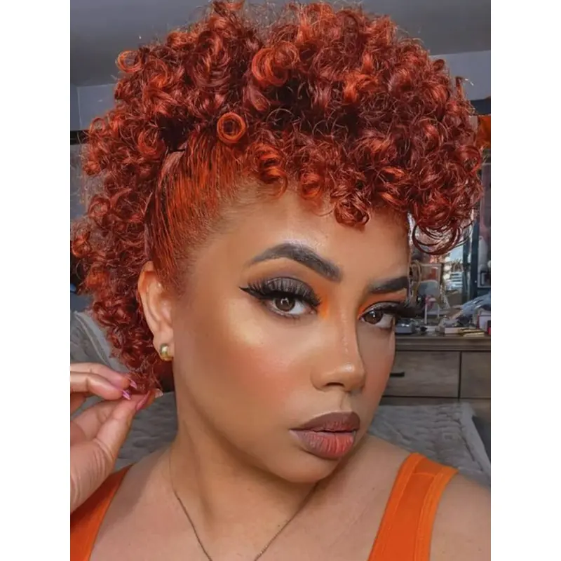 Short Synthetic Wigs For African American 6" Boycuts Lace Front Wigs