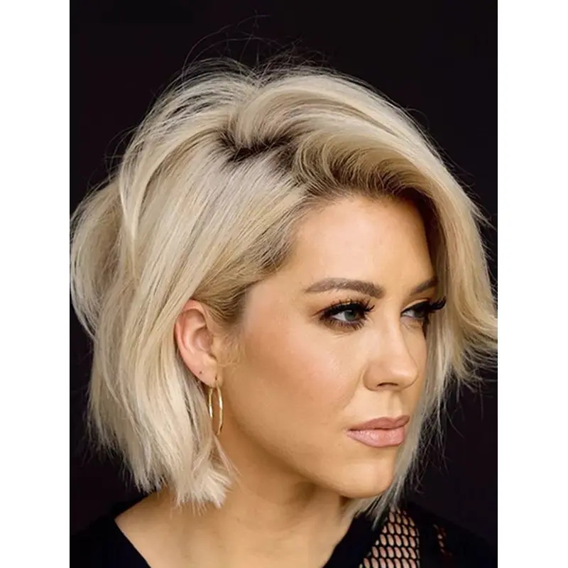 10" Lace Front Synthetic Blonde Bob Wigs