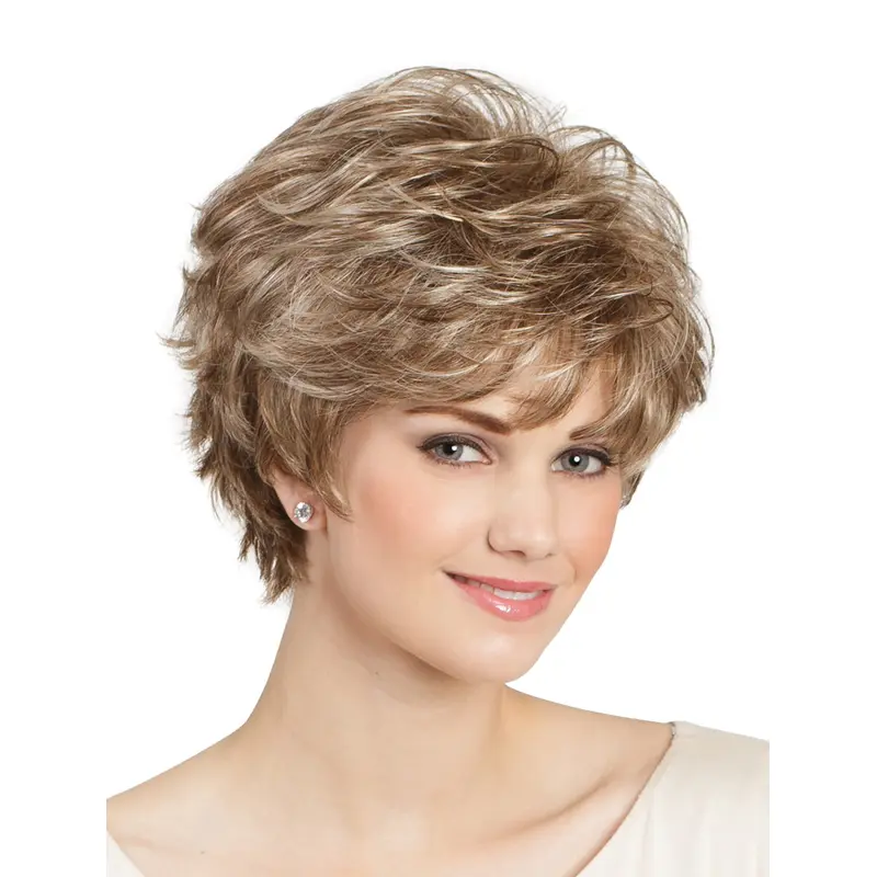 Capless Classic Wavy 8" Blonde Lady Wig