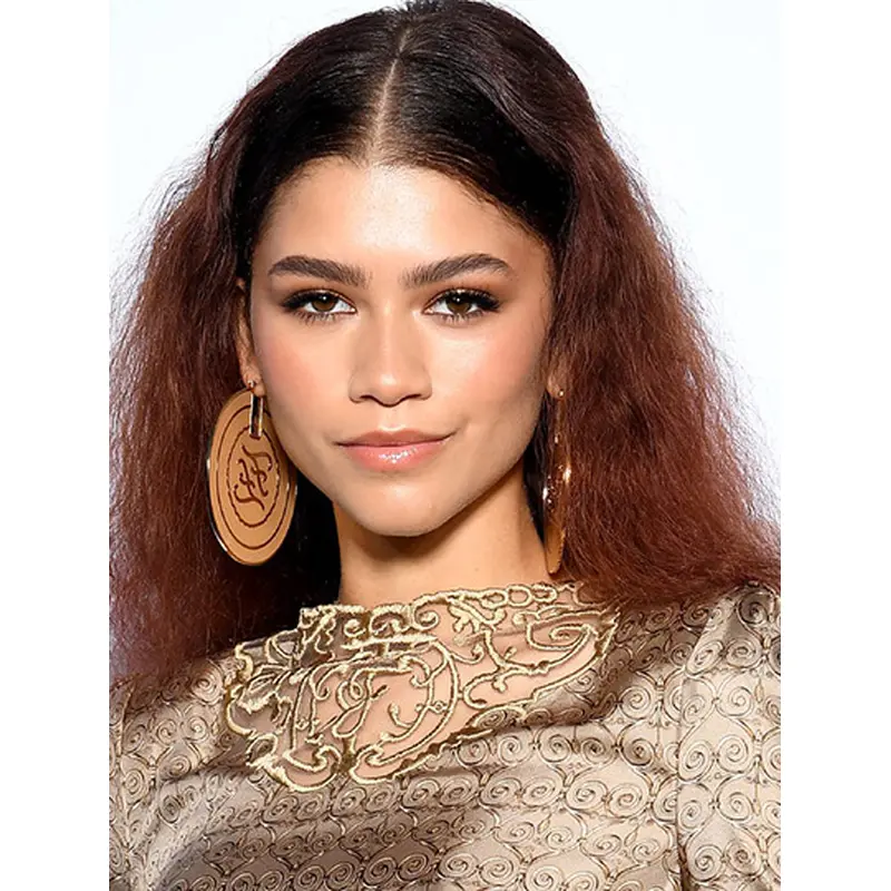 Lace Front 16" Kinky Long Without Bangs Zendaya Wigs