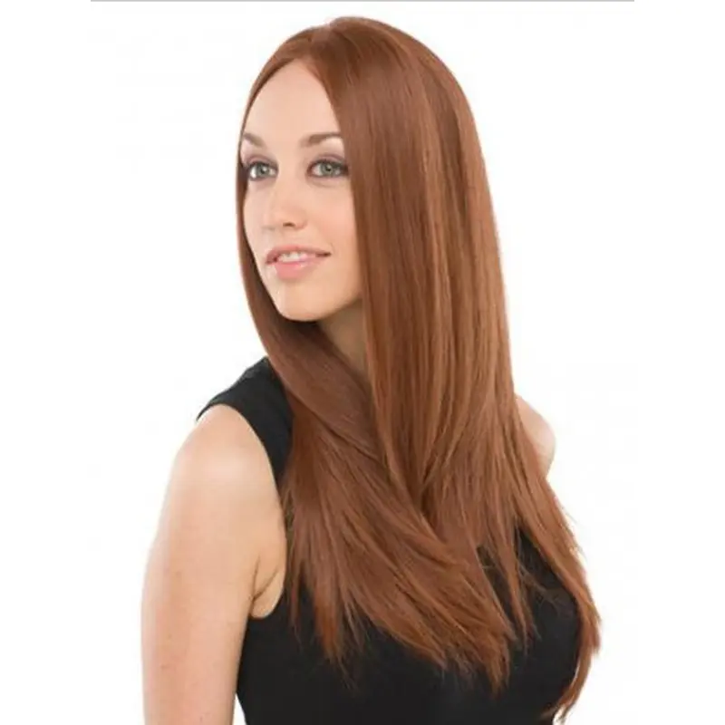 Sassy Auburn Lace Front Long Celebrity Wigs