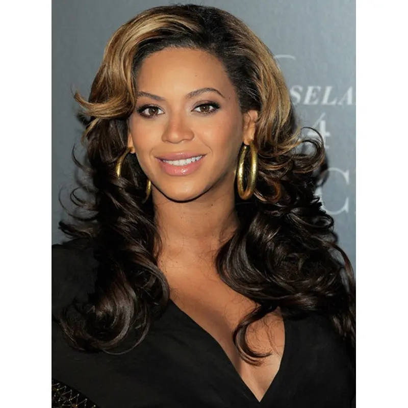 18" Long Wavy Indian Remy Hair Full Lace Wigs