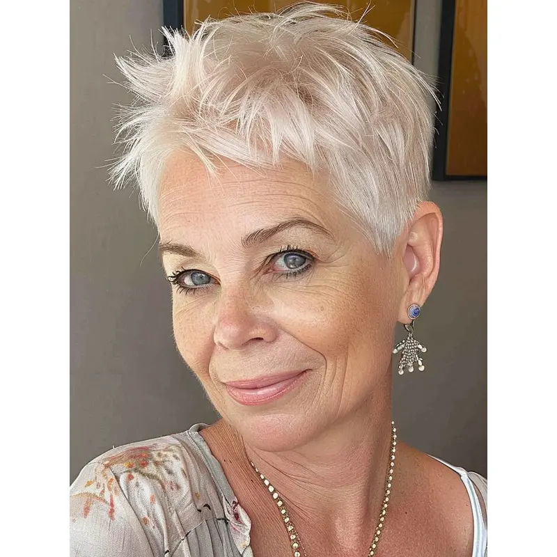 Cute Short Human Hair Wigs Monofilament 4" Boycuts Wigs