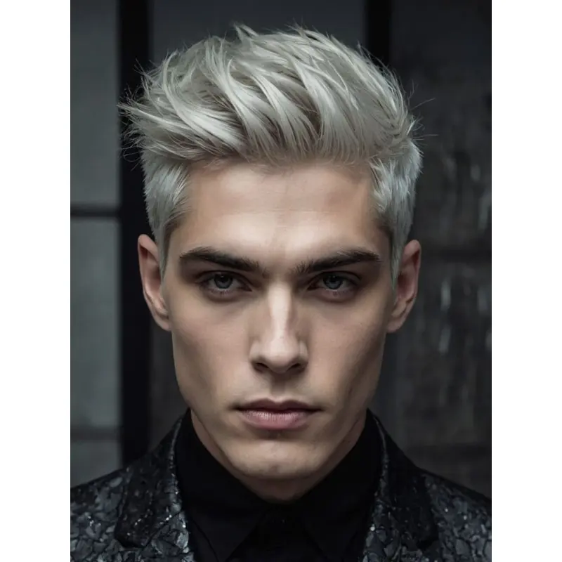 Human Hair Wigs Men Boycuts 4" Straight Cropped Wigs