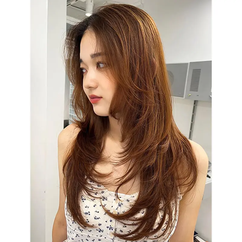 Monofilament Wavy 18" Long Layered Wigs