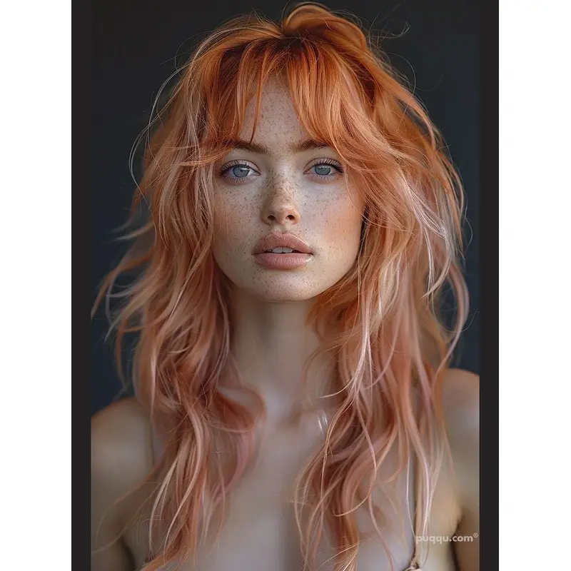 Wavy Lace Front Copper 16" Long Wigs For Sale