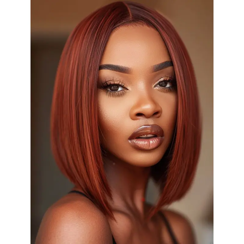 Wig For African American Hair 14" Synthetic Straight Wigs