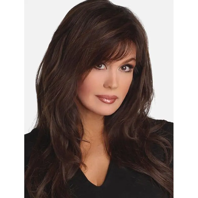 With Bangs Wavy 18" Lace Front Marie Osmond Wigs