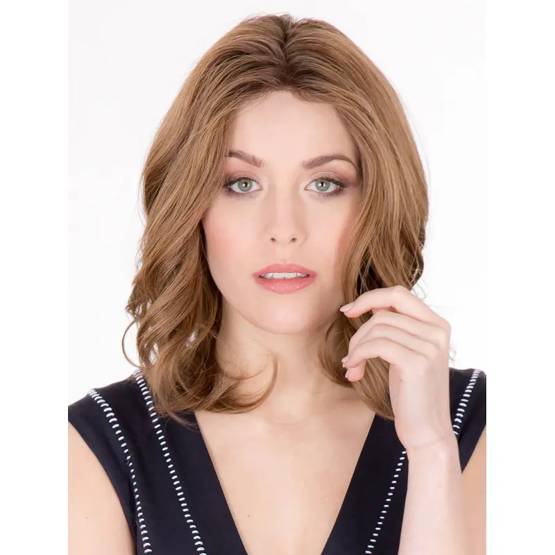 14" 100% Hand-Tied Wavy Brown Great Medium Wigs