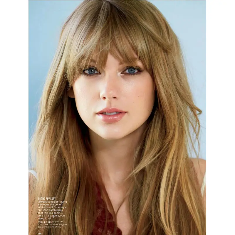 High Quality Long Straight Blonde With Bangs Taylor Swift Inspired Wigs