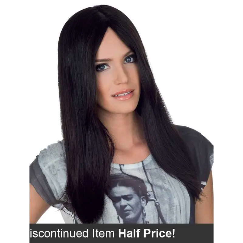 Soft Black Monofilament Remy Human Hair Long Wigs