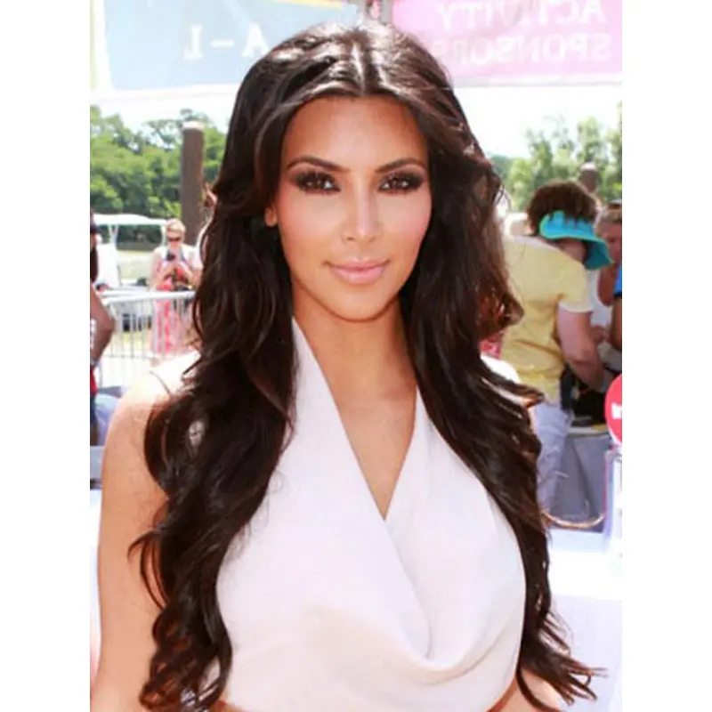 Kim Kardashian Pretty Long Loose Wave hair style Lace Front Synthetic Wigs 24 Inches
