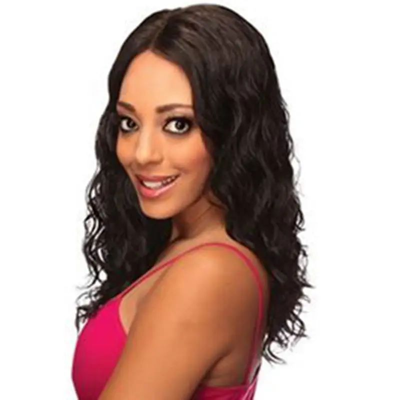 New Black Wavy Shoulder Length Synthetic Lace Wigs